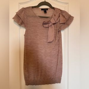 MANGO (MNG) Suit dusty pink sweater and bow top